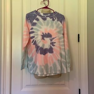 Tie dye cotton light weight sweatshirt